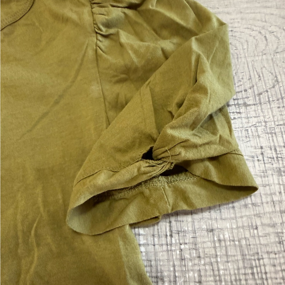 A New Day Olive Green Puff Sleeve T-Shirt M - Picture 8 of 10